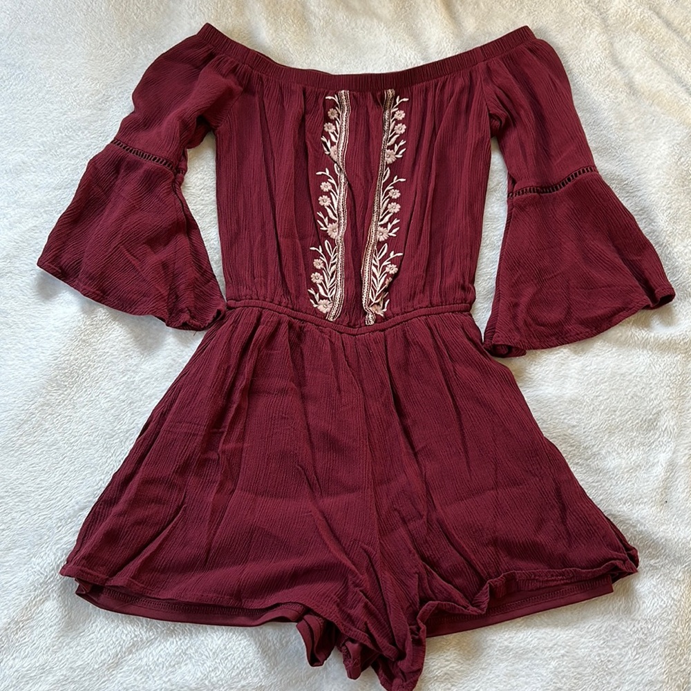 Love, Fire strapless romper